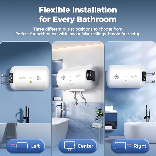 Image of Haier Regenta Slim Water Heater Geyser 15L (Left) | Free Installation| Shock Proof | Saves electricity | Incoloy 800 Element | Super Long 10-Yr Tank 4-Yr Product Warranty