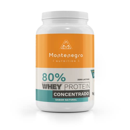 Whey Protein Concentrado 80% 1 kg ZERO LACTOSE - sem sabor/sabor neutro - puro - alto teor proteico