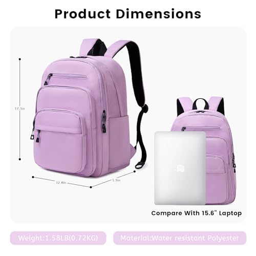 Image of Lanola School Bookbag Business Travel Laptop Backpack, Fits 15.6 Inch Laptop Bag