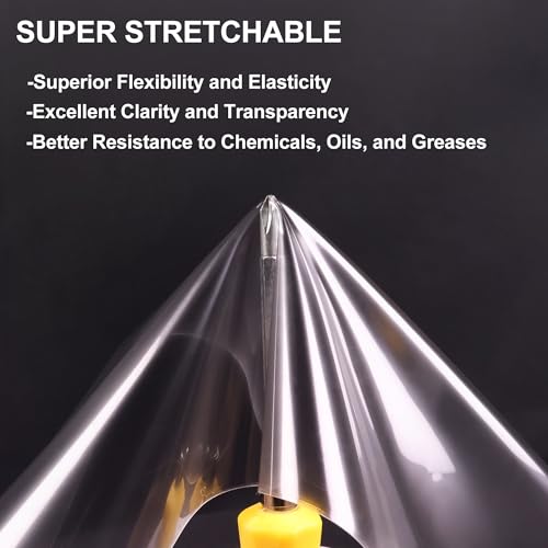 Image of Lypumso Clear Vinyl Wrap, Transparent Protective Self Adhesive Car Wrap Film Vinyl Without Bubble Clear Gloss Paint for DIY Car Moto Interior Exterior (TPU Clear, 1ft x 5ft)