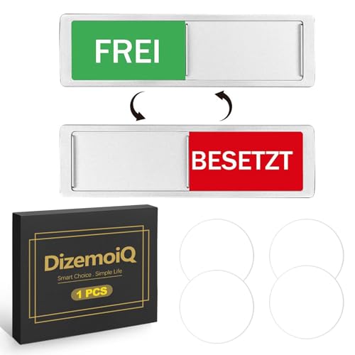 DizemoiQ Besetzt Frei Schild Selbstklebendes Türschild für WC und Toilette mit Schieber ohne Bohren Statusanzeige für Badezimmer Büro und Konferenzraum