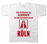  Artdiktat Kinder T-Shirt - Anti Gladbach 110/116, weiß