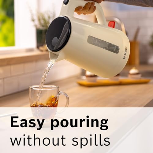 Bosch MyMoment Delight TWK1M127GB Electric Kettle with 1.7 L Capacity and Fast Boil, Integrated Limescale Filter, Cord Storage in Cream - Image 10