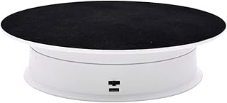 DASNTERED 360-Degree Electric Rotating Turntable, Photography Turntable Electric Props Rotating Display Stand for Photography Product, 3D Scanning, Jewelry 3D Models Display (B)