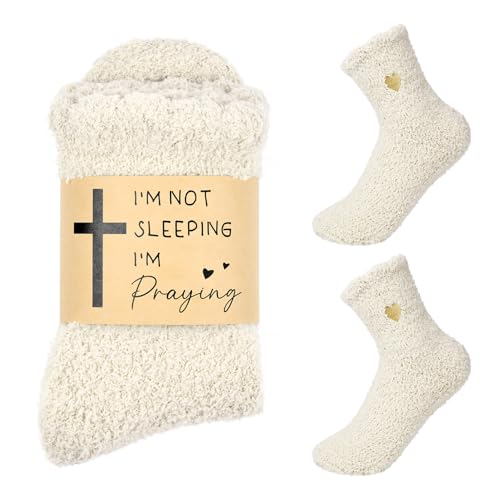 Brikabia Christian Gifts for Women Religious Faith Gifts Cozy Prayer Jesus Socks for Grandma Mom