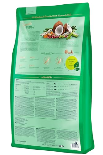 Happy Dog Sensible India - M - Trockenfutter, Hundefutter - Geschmacksrichtung Reis, Erbsen & Kurkuma - 2x10kg