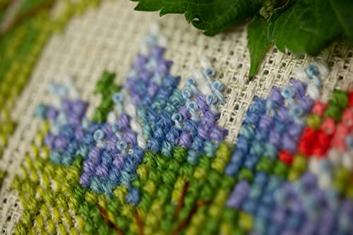 Image of RIOLIS - Cottage Garden. Spring 1656, Cross Stitch Kits 7,87 inch x 11,81 inch, Cross Stitch Kits for Beginners & Advanced, Crossstitching Kit Adult, Embroidery Counted Stitching Kit
