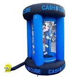 FYTEINFLA Inflatable Cash Cube Booth Inflatable Cube Cash Grab Machine Fast Money Booth Money Grab Machine with 2 Blowers for Promotion Advertising Events