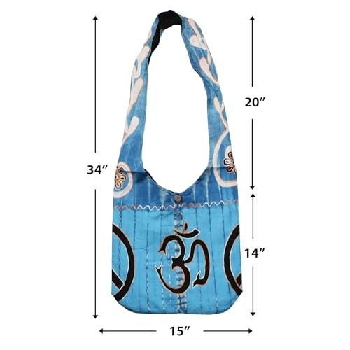 Image of Mandala Crafts Hippie Bag, Large Boho Hobo Purse for Women, Crossbody Shoulder Sling Bags for Indie Style Bohemian Accessory