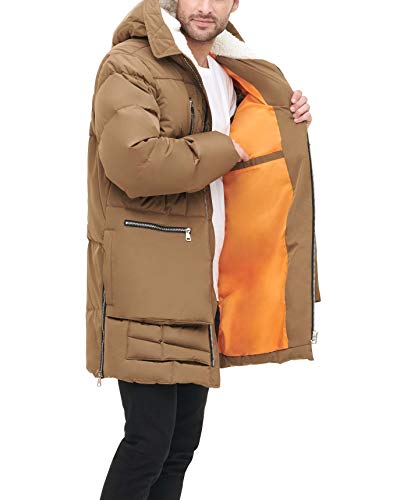 Image of Tommy Hilfiger Men's Heavyweight Quilted Sherpa Hooded Parka
