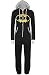 Produktbild Herren Damen Overalls Batman Overall Jumpsuit Superman & Batman Hoodie Hoody Sweatshirt (S, Schwarz)