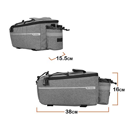 Patgoal Bike Trunk Bag Bicycle Rack Rear Carrier Bag Insulated Trunk Cooler Pack Cycling Bicycle Rear Rack Storage Luggage Pouch Reflective Mtb Bike Pannier Shoulder Bag #TOP1