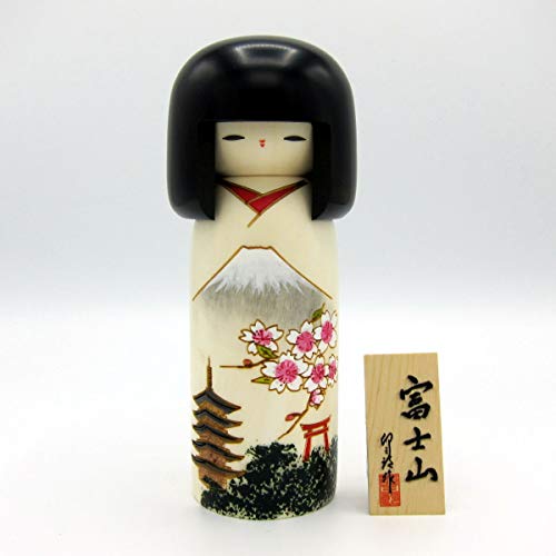 Muñeca Kokeshi Fujiyama Usaburo de Japón miniatura 1