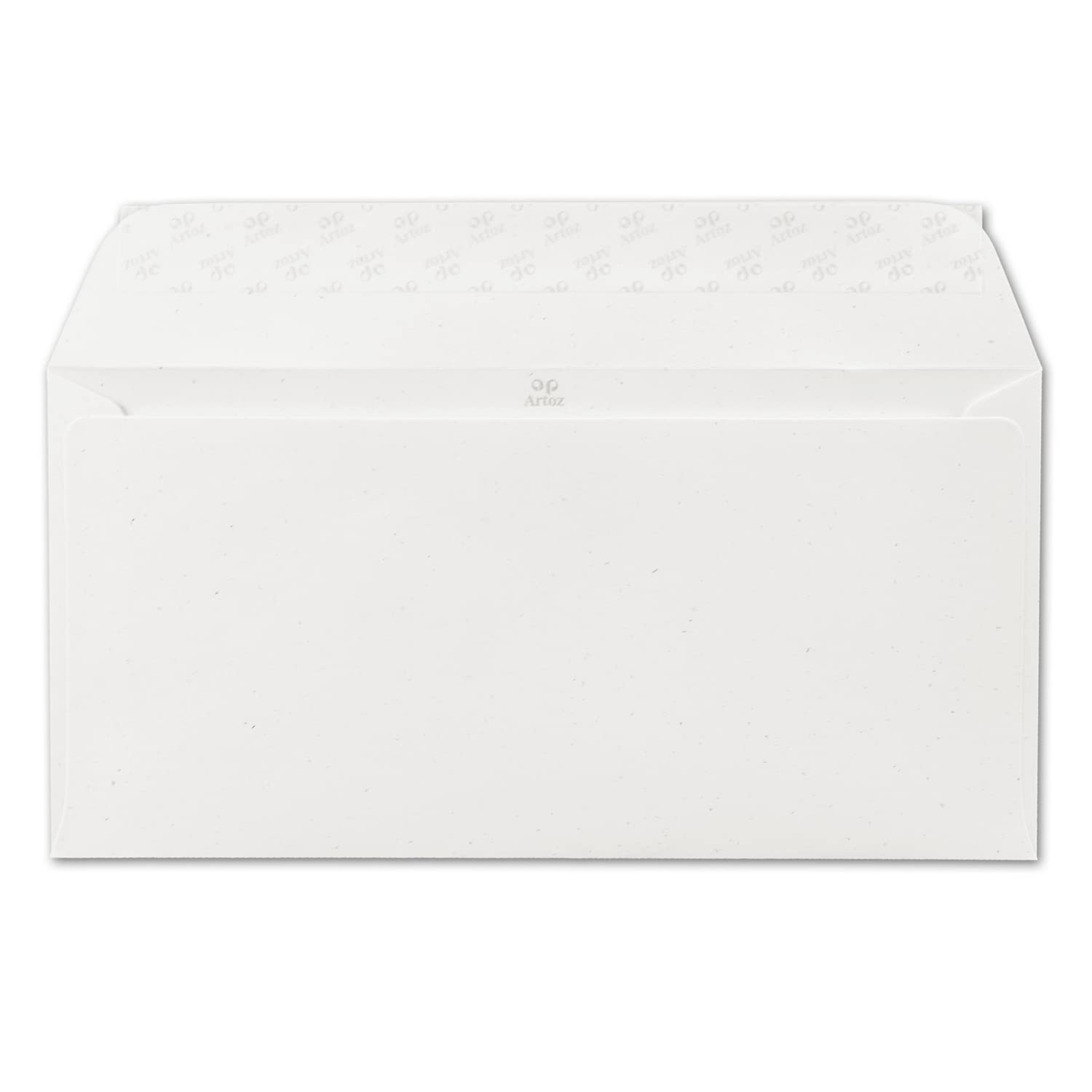 ARTOZ Greenline - 150 buste per lettere, formato DIN lungo, 11,4 x 22,4 cm, senza finestra, con chiusura adesiva e linguetta adesiva, serie Greenline