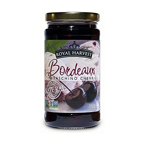 Royal Harvest Bordeaux Maraschino Cherries, 13.5 Ounce - Pack of 2 Cover