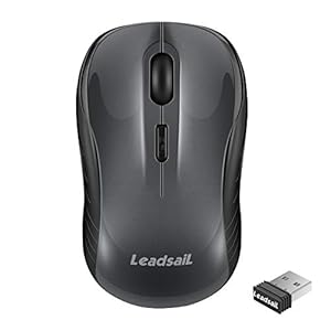 Wireless Mouse for Laptop Silent Cordless 2.4G USB Mini Mouse, Optical Ambidextrous Computer Mobile Mouse, 1600DPI with 3 Adjustable Levels for Windows 10/8/7/XP/Mac/Macbook Pro/Air/HP/Lenovo