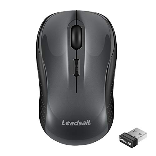 Wireless Mouse for Laptop Silent Cordless 2.4G USB Mini Mouse, Optical Ambidextrous Computer Mobile Mouse, 1600DPI with 3 Adjustable Levels for Windows 10/8/7/XP/Mac/Macbook Pro/Air/HP/Lenovo