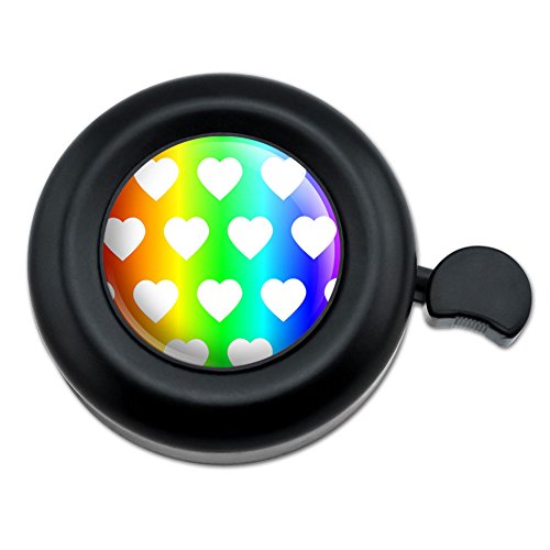 GRAPHICS & MORE Sweet Heart Pattern Rainbow Bicycle Handlebar Bike Bell