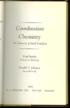 Hardcover Coordination Chemistry; the Chemistry of Metal Complexes Book