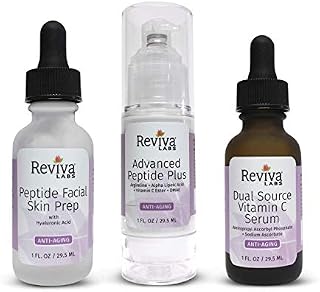 Reviva Labs Anti-Aging Trio Kit: 1 Peptide Facial Skin Prep + 1 Advanced