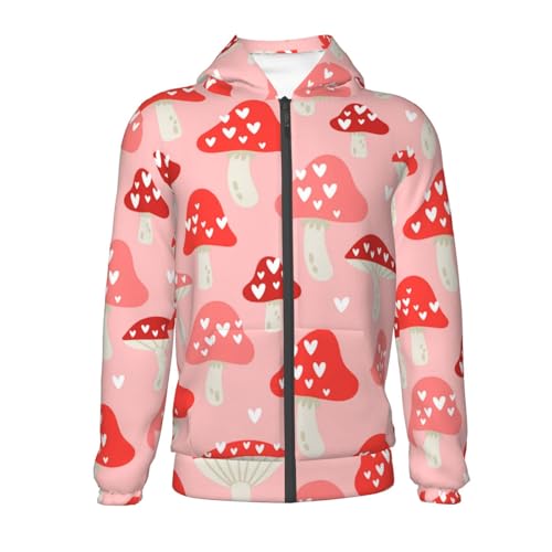 Cute Mushroom1 Kid Hoodies Boys Zip Up Sweatshirts Girls Pullover with Pocket2