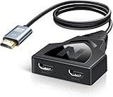 NEWCARE HDMIケーブル分配器 HDMI スプリッター 4K 1入力2出力 同時出力 HD、LED、LCD用 1対2 Splitter USB Type-C給電 3D/HDCP1.4対応 Xbox/HDTV/DVDプレーヤー/パソコンに適用