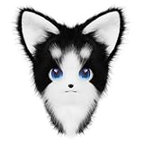 HAOAN Animal Furry Fursuit Head Mask Plush Cat Fox Mask Costume Props for Halloween Cosplay Party