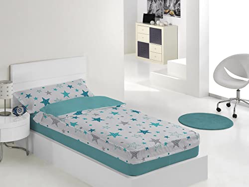 Saco Nórdico Infantil con Relleno Gabri Aguamarina Cama 90