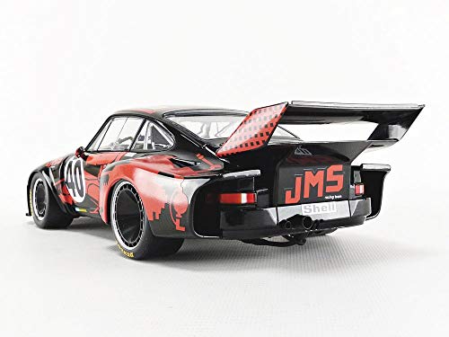 Carro en miniatura coleccionable 1:18 negro y rojo miniatura 3