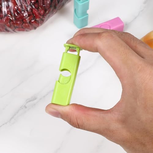 Image of 10pcs bag sealer reusable airtight clip snack food sealing chip bags clamp freezer sealing bags clip bread bag closer storage organizer packet sealer tool kitchen food saver (10pcs)