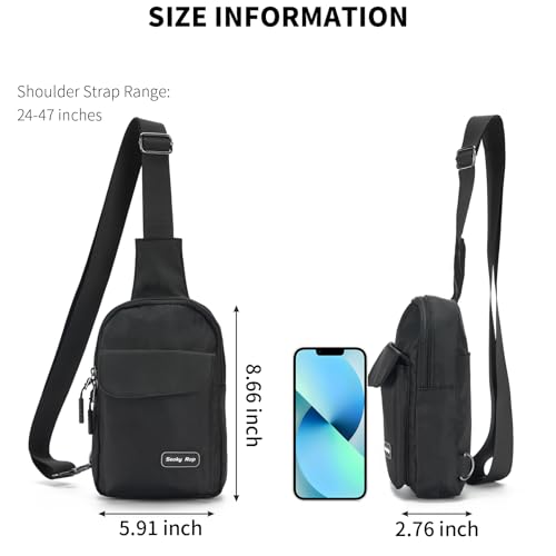 Seoky Rop Small Crossbody Bags for Women Men Nylon Water Resistant Sling Bag for Running Workout Travel2
