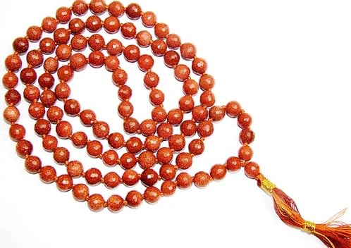 DeepMines Loose Sunstar Ke Moti Ki Mala With Igl Lab Tested Original Certified Superbfine Sunstone Maala Mala Having 108 Pcs For Men Women Wearring सूर्य माला सनस्टोन 108 बीड ओरिजिनल सर्टिफाइड