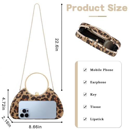 Image of Clutch Purse for Women, Evening Bag with Removable Chain Strap Elegant Handbag for Wedding /Prom /Cocktail /Party