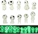 Miniatura Luminoso Árbol Elfos Fantasma,QSXX 10 Piezas Luminoso Árbol Elfos,Princesa Mononoke Árbol Luminoso Elfos Muñeca Mini Árbol Luminoso Elfos Adorno para Decoración de Jardínmononoke,Césped