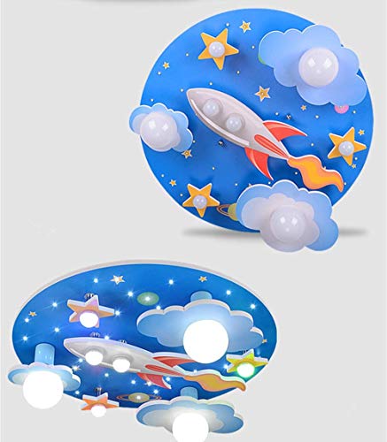 Lámpara para niños con diseño de cohete y control remoto de 61 cm 7