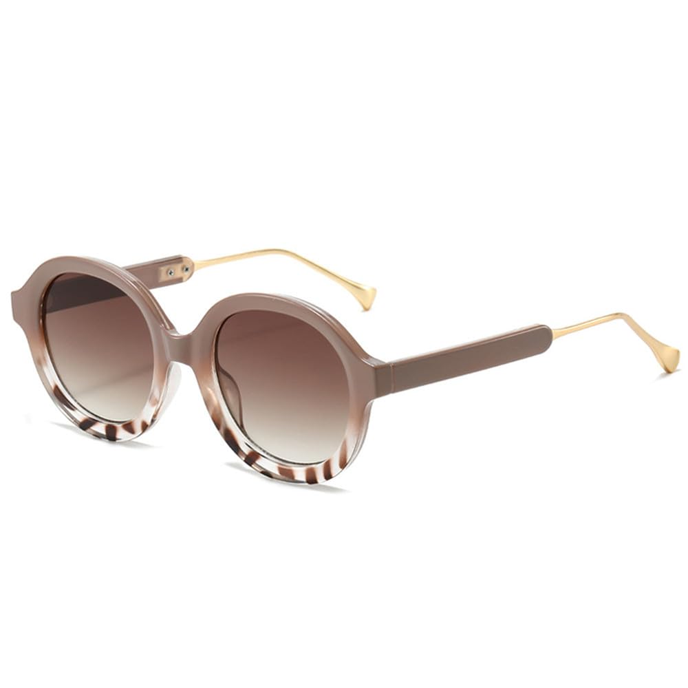 Retro okrągłe Punk damskie okulary przeciwsłoneczne modne odcienie gradientowe UV400