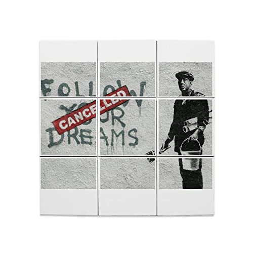 Banksy céramique carreaux déco pour transformer un mur blanc en œuvre street art