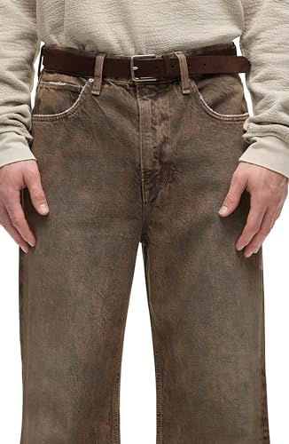 Image of Hudson Men's Luca Loose Fit Wide Leg Denim Pant