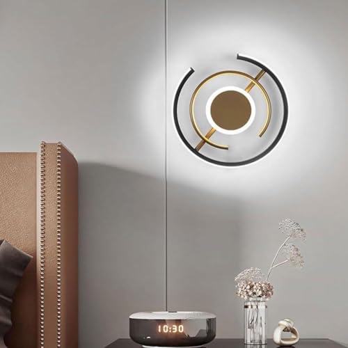 Lámpara de pared interior LED regulable 2700K-6500K redonda moderna 6