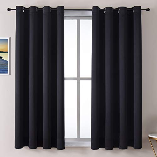 ChrisDowa Blackout Curtains for Bedroom and Living Room 63 Inches