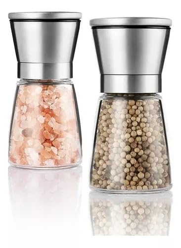 Moedor/Triturador de Temperos, Sal Grosso, Pimenta em Aço Inox/Vidro.