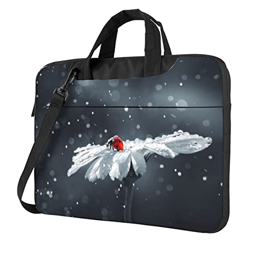 Sacoche à bandoulière pour ordinateur portable 13 14 15.6 pouces avec motif marguerite