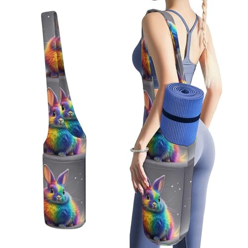 Sac de tapis de yoga grand format en toile avec rangement bouteille