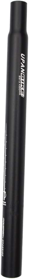 UPANBIKE Aluminum Alloy Bike Seat Post Length 350mm30.8mm Black for Mountain Bike Fixed Gear Bike Seatpost Four Sizes for You to Choose