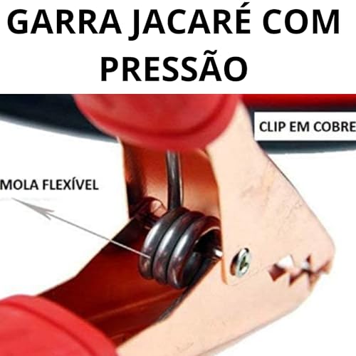 Cabo Bateria Chupeta Automotivo 1200 AMP Carro Moto Caminhão