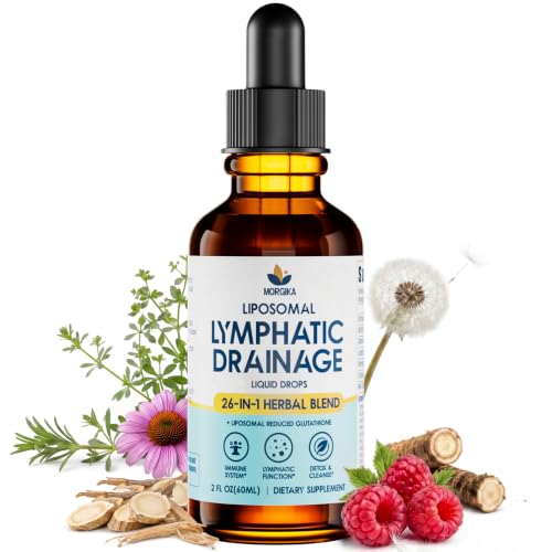 Lymphatic Drainage Drops, 26-in-1 Lymph System Support, Alcohol-Free, Vegan