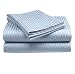 Home Couture Luxury 1500 Thread Count 4pcs Soft Wrinkle Resistant Striped QUEEN Sheet Set, Light Blue