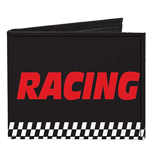 Buckle-Down Men's Standard Canvas Bifold Wallet Racing, 4.0