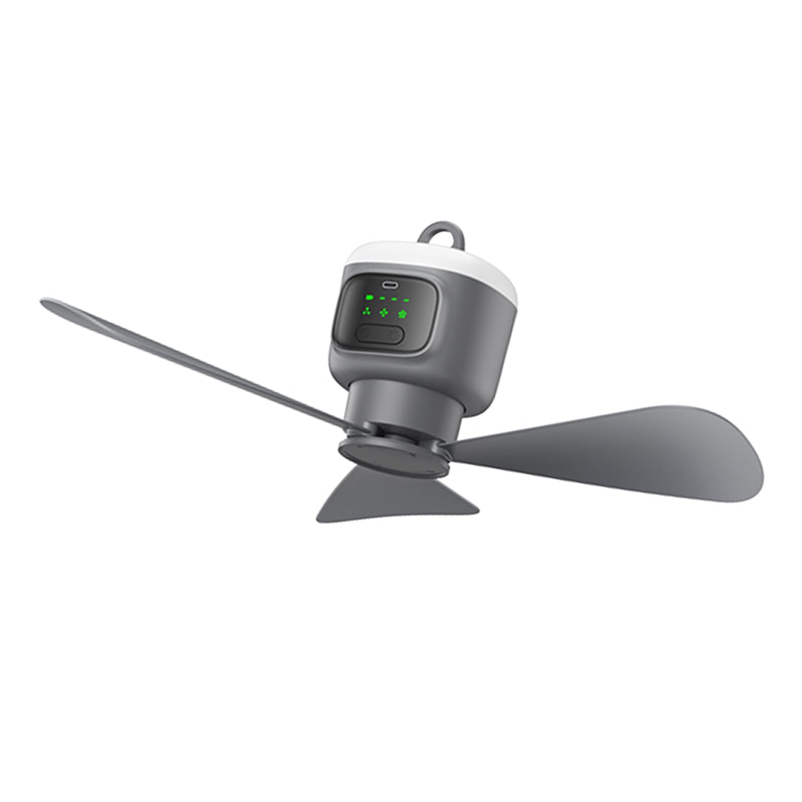 Ventilateur suspendu rechargeable camping et chambre silencieux avec lampe LED