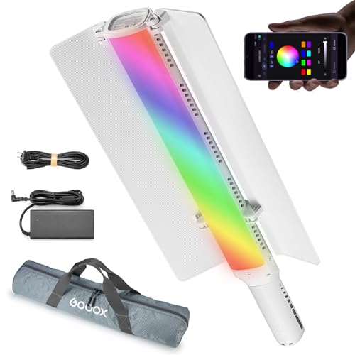 Godox LC1000R �n���h�w���h RGB ���C�g�X�e�B�b�N 100W LED �r�f�I���C�g�����h 2500K-8500K CRI96+ �����\ 15 FX �G�t�F�N�g �A�v���R���g���[�� �o�[���h�A�L�����[�o�b�O�t�� Vlog �r�f�I�^�� ���C�u